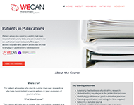Workgroup of European Cancer Patient Advocacy Networks (WECAN) Training Course: Patients in Publications Thumnail
